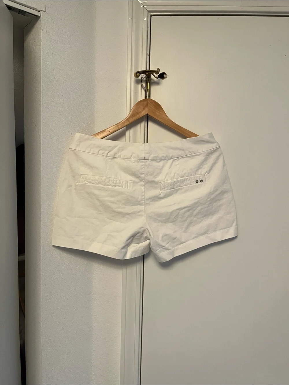 Converse Women's White High-Waist Cotton Shorts
